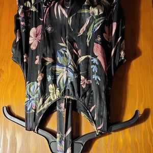 Black floral tank style dress